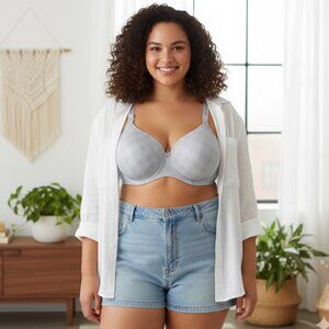 Women’s Light Purple Wired Lined Back Smoother Bow Detail Size 36C Bra Comfy